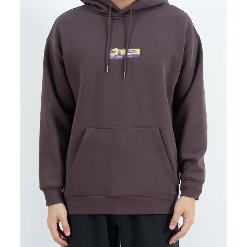 Sudadera con capucha con bolsillo canguro y gráfico multicolor en la espalda